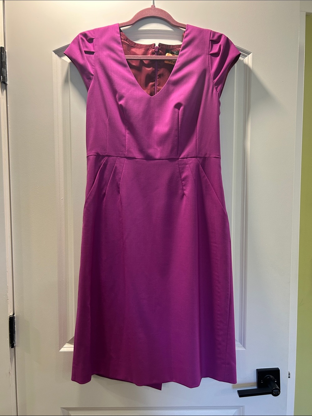 J. Crew Fuschia Stretch Sheath Dress